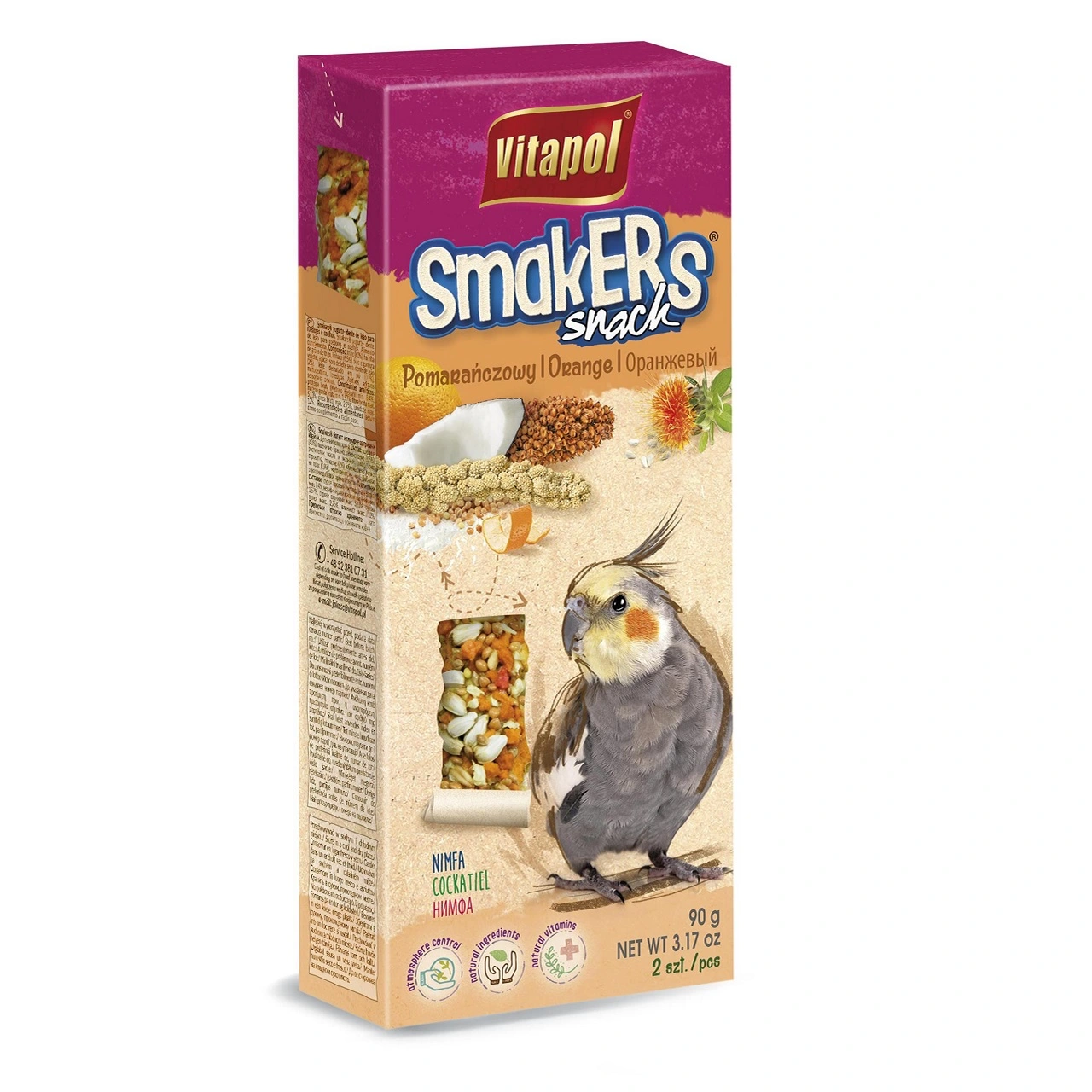 Vitapol Smakers parakit Appelsin 2 stk